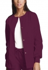 Female Wine Warm Up Jacket with Embroidered Logo WSBOCES
